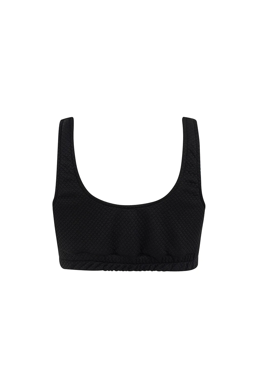 BLACK TRACKSUIT QUILTED CROP TOP - Image 8