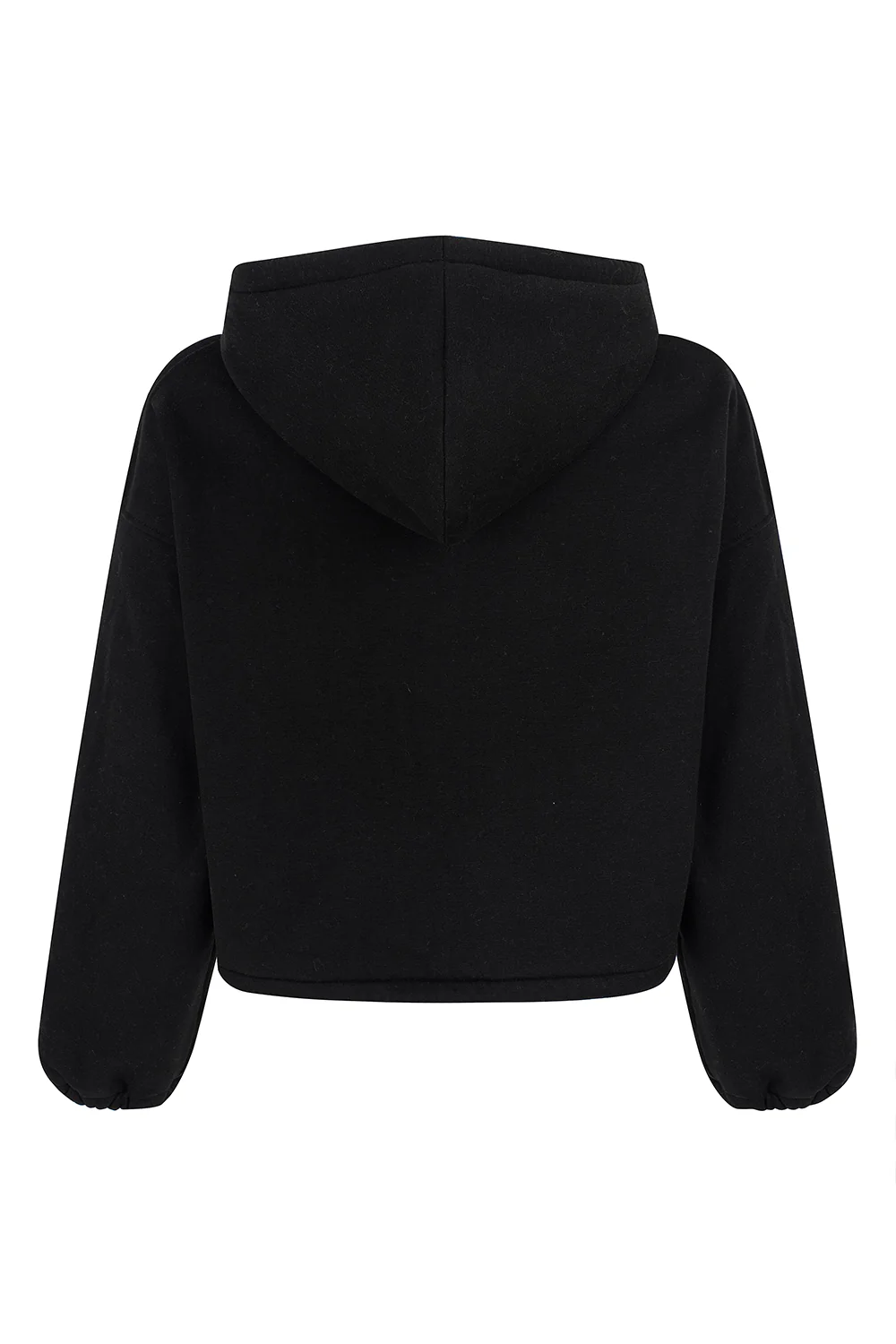 BLACK TRACKSUIT ZIP-UP HOODIE - Image 5