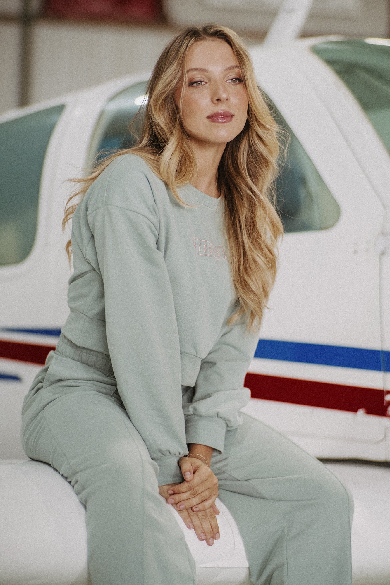 GREEN TRACKSUIT CREWNECK SWEATSHIRT - Image 9