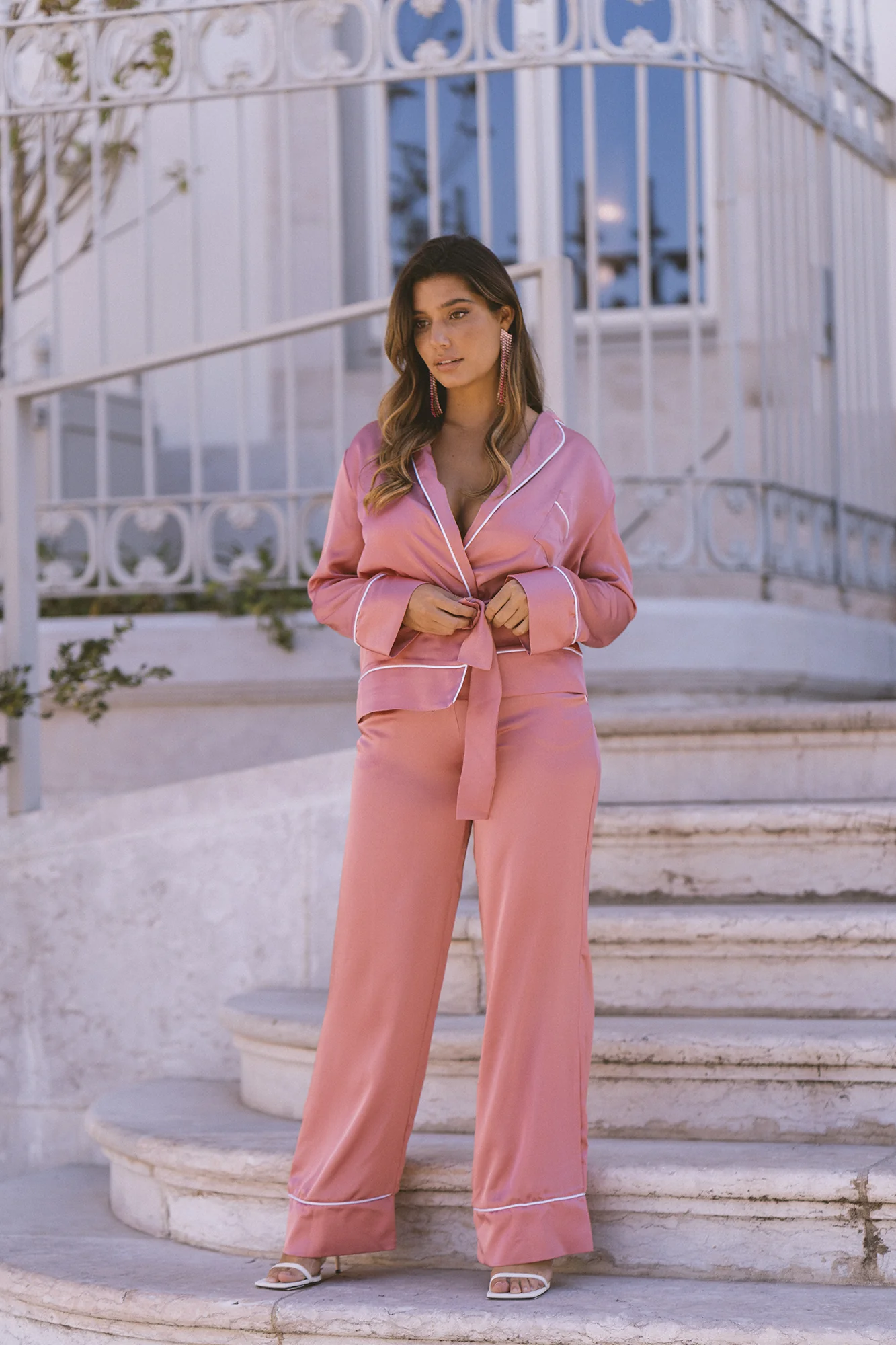 PINK SATIN PJ TROUSERS - Image 3