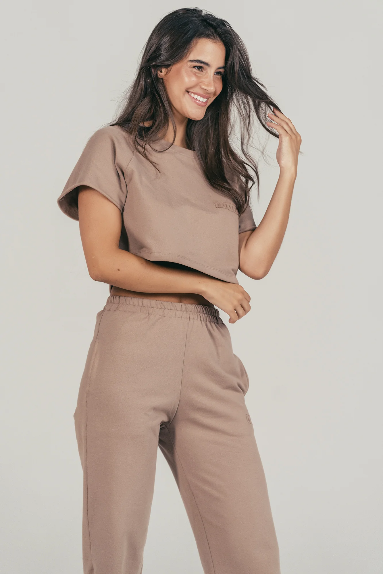 TAUPE TRACKSUIT SWEATPANTS - Image 3